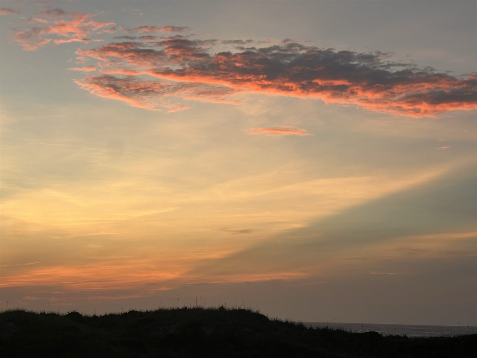 Sunset over the dunes on Hatteras Island
